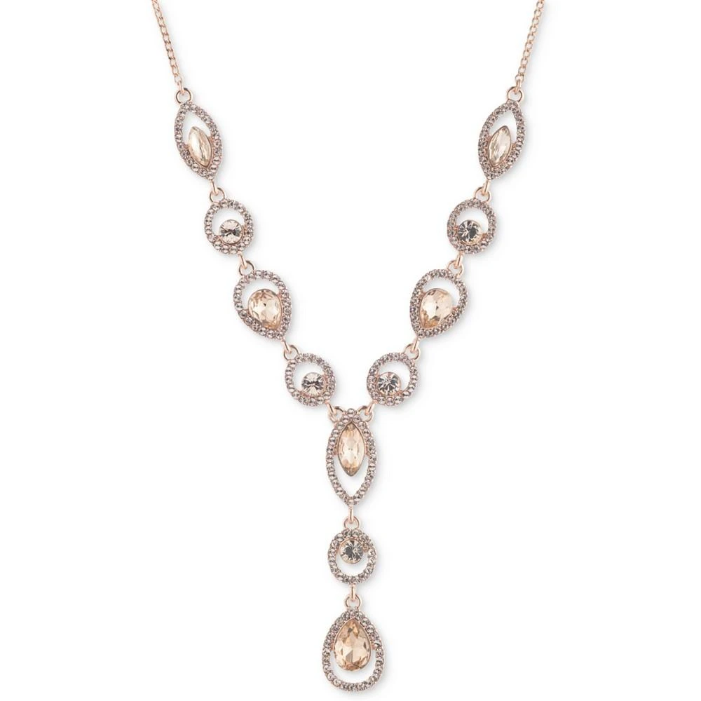 商品Givenchy|Rose Gold-Tone Crystal Halo Lariat Necklace, 16" + 3" extender,价格¥411,第1张图片