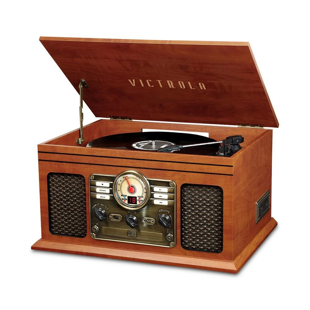 商品Innovative Technology|美国Victrola 六合一怀旧黑胶唱片机 蓝牙 CD 收音机,价格¥1030,第1张图片