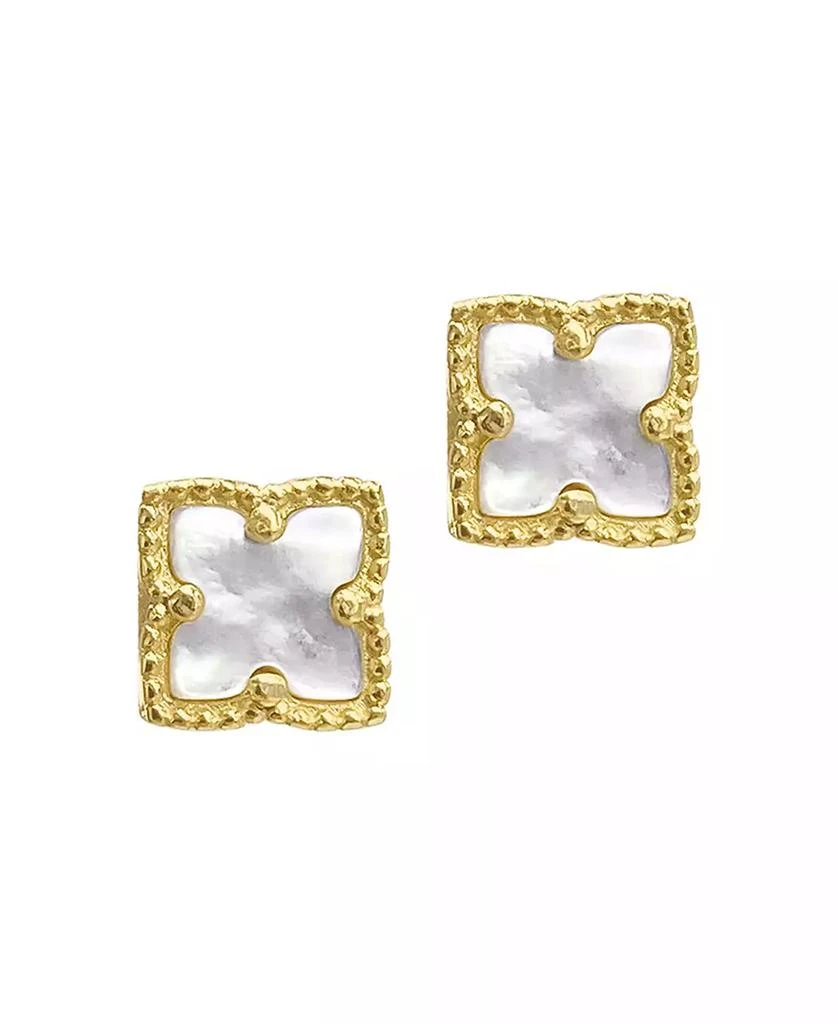 商品ADORNIA|Mother of Imitation Pearl Gold-Tone Flower Stud Earrings,价格¥135,第1张图片