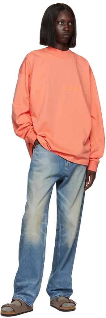 Pink Cotton Long Sleeve T-Shirt商品第4张图片规格展示