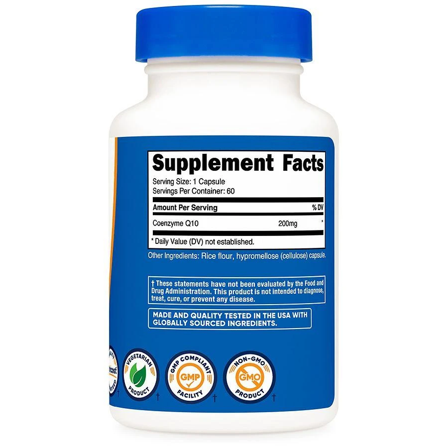 商品Nutricost|CoQ10 200 mg Capsules,价格¥208,第3张图片详细描述