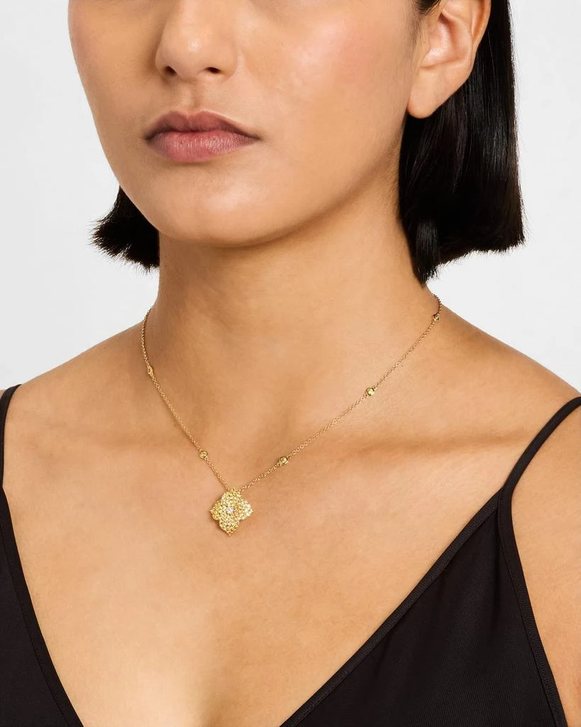 商品Piranesi|18K Gold Yellow Sapphire and Diamond Flower Pendant Necklace, 18"L,价格¥33333,第2张图片详细描述