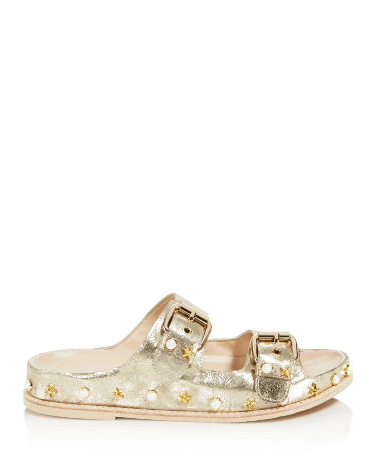 商品Stuart Weitzman|Women's Sandbar Embellished Leather Sandals,价格¥1602,第2张图片详细描述