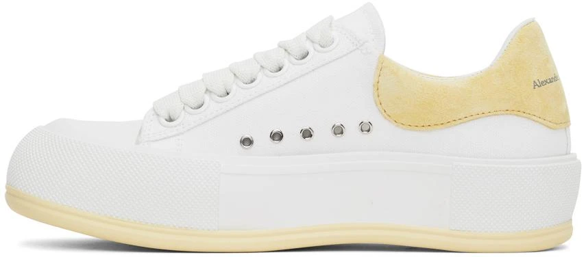 商品Alexander McQueen|White & Yellow Plimsoll Sneakers,价格¥3647,第3张图片详细描述