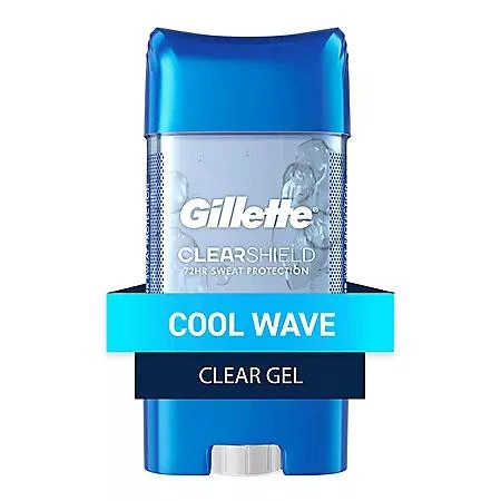 商品Gillette|Gillette Cool Wave Clear Gel Men's Antiperspirant and Deodorant, 3.8 oz., 5 pk.,价格¥123,第2张图片详细描述