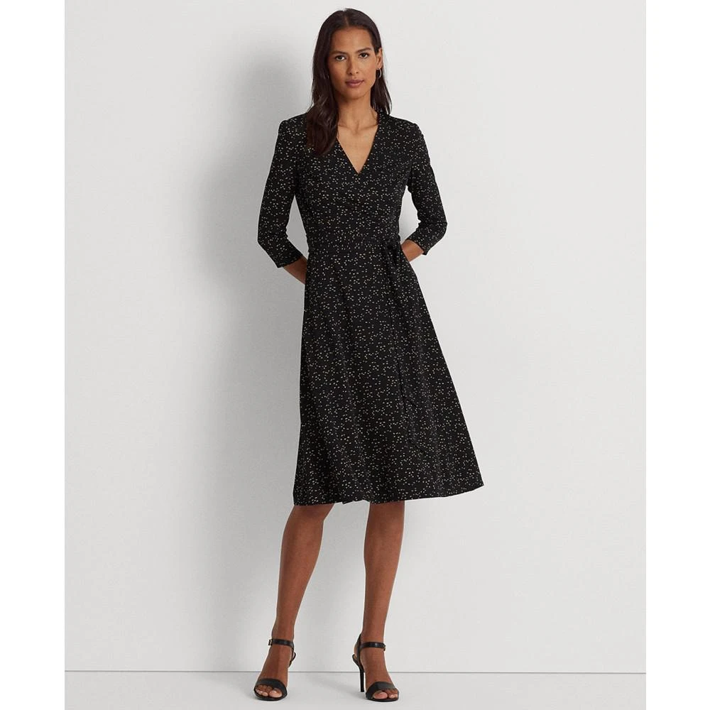 商品Ralph Lauren|Women's Print Surplice Jersey Dress,价格¥337,第1张图片