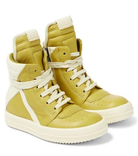 商品Rick Owens|Geobasket leather high-top sneakers,价格¥3299,第1张图片