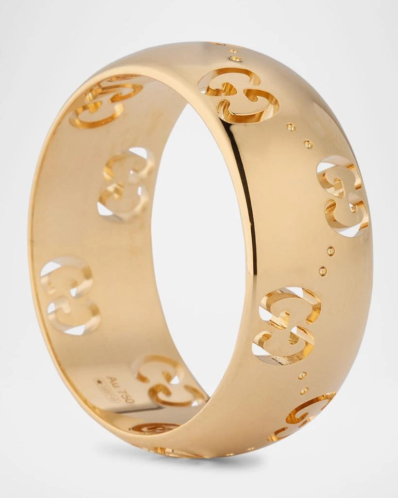 商品Gucci|Icon 18K Yellow Gold GG Wide Ring,价格¥18908,第4张图片详细描述