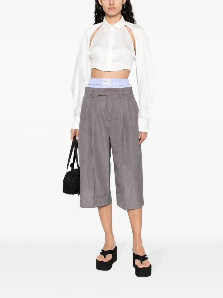 商品Alexander Wang|ALEXANDER WANG WOMEN TAILORED CULOTTE WITH EXPOSED BOXER,价格¥2392,第3张图片详细描述