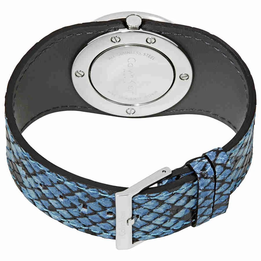 商品Calvin Klein|Spellbound Silver Dial Blue Leather Ladies Watch K5V231V6,价格¥335,第3张图片详细描述