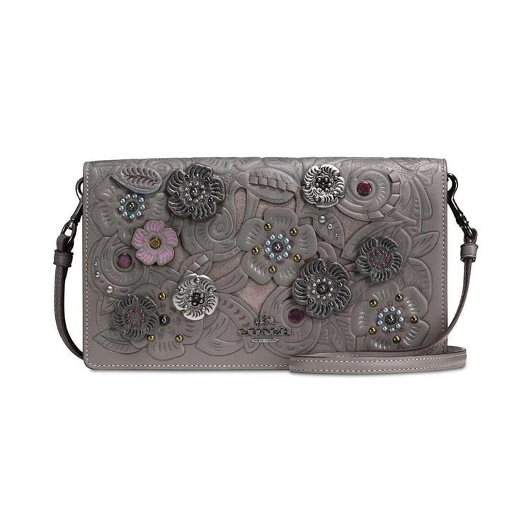 商品Coach|Foldover Crossbody Clutch With Metal Tea Rose Tooling,价格¥1222,第1张图片
