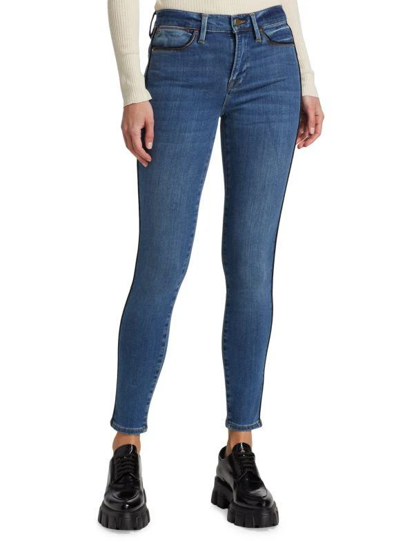 商品FRAME|Le High Piped Skinny Jeans,价格¥391,第1张图片