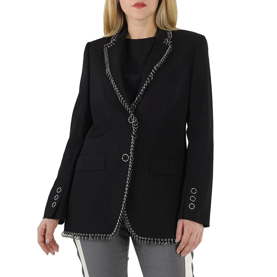 商品Burberry|Black Sidon Ring-pierced Boxy Blazer,价格¥2965,第1张图片