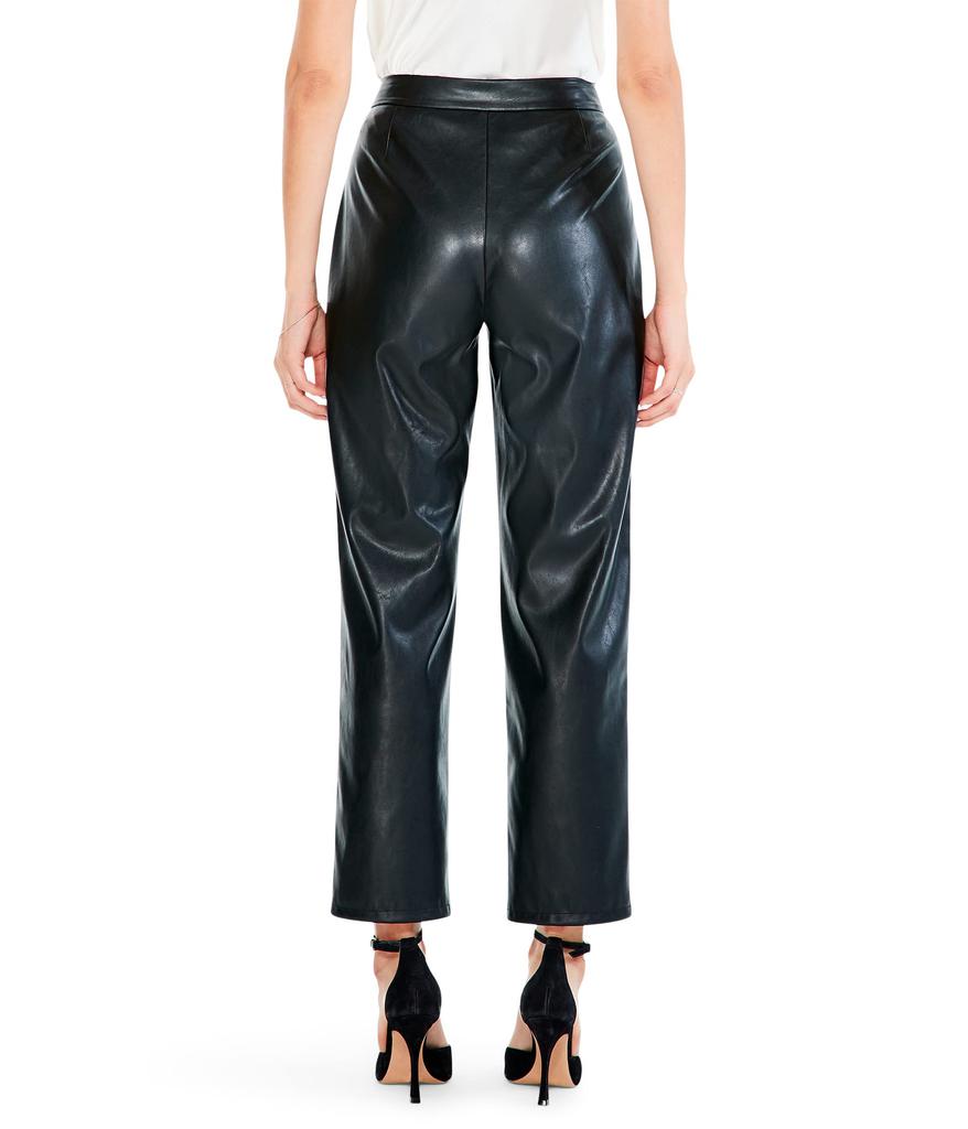 Faux Leather Straight-Leg Trousers商品第2张图片规格展示