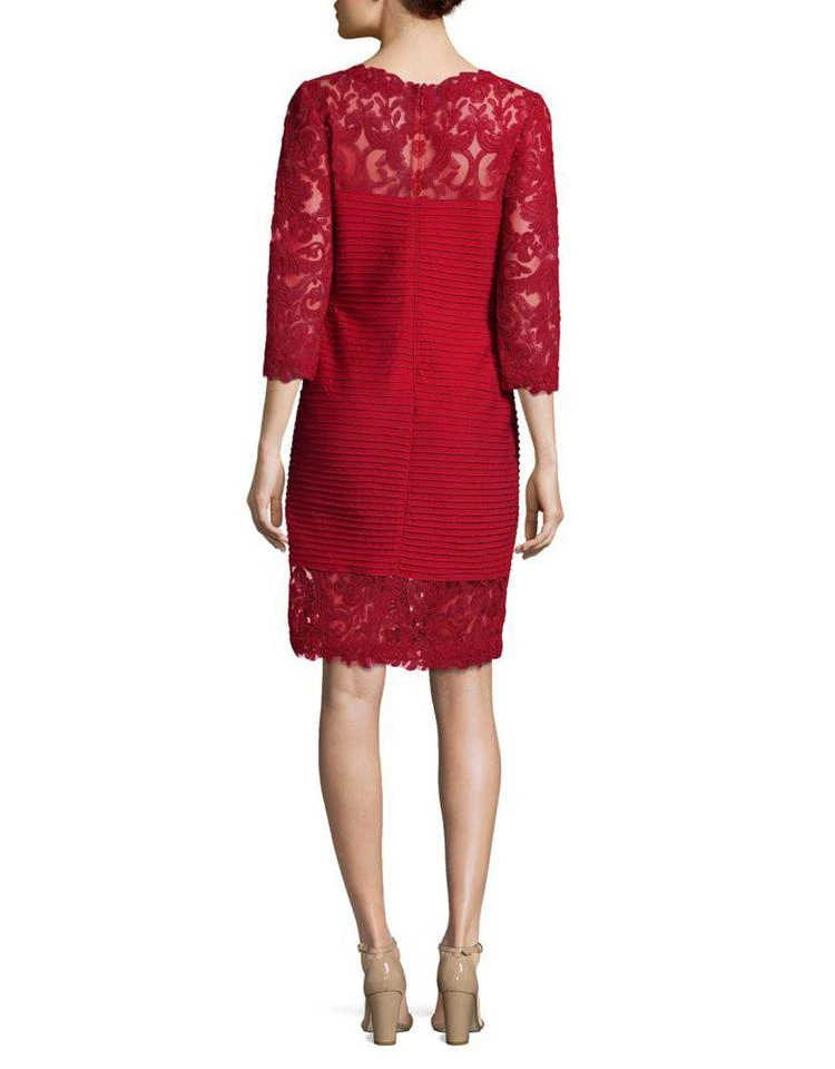 商品Tadashi Shoji|Mesh Accent Sheath Dress,价格¥2895,第3张图片详细描述