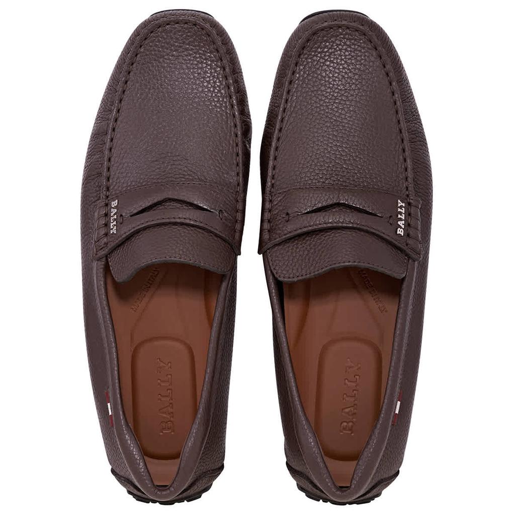 Bally Mens Brown Pavel Leather Penny Loafers, Brand Size 5商品第3张图片规格展示