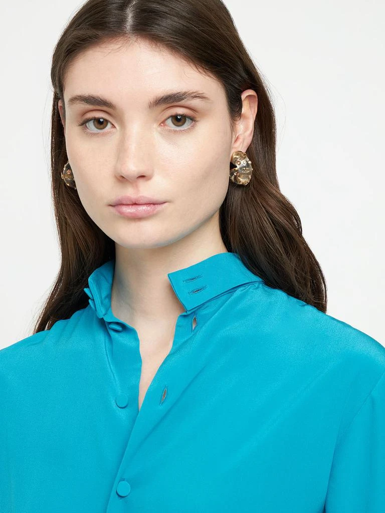 商品Valentino|V Logo & Crystal Plexi Hoop Earrings,价格¥7663,第1张图片详细描述