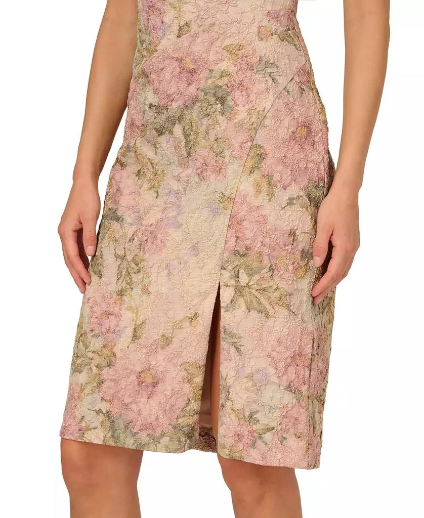 商品Adrianna Papell|Women's Floral Matelasse Square-Neck Dress,价格¥528,第4张图片详细描述