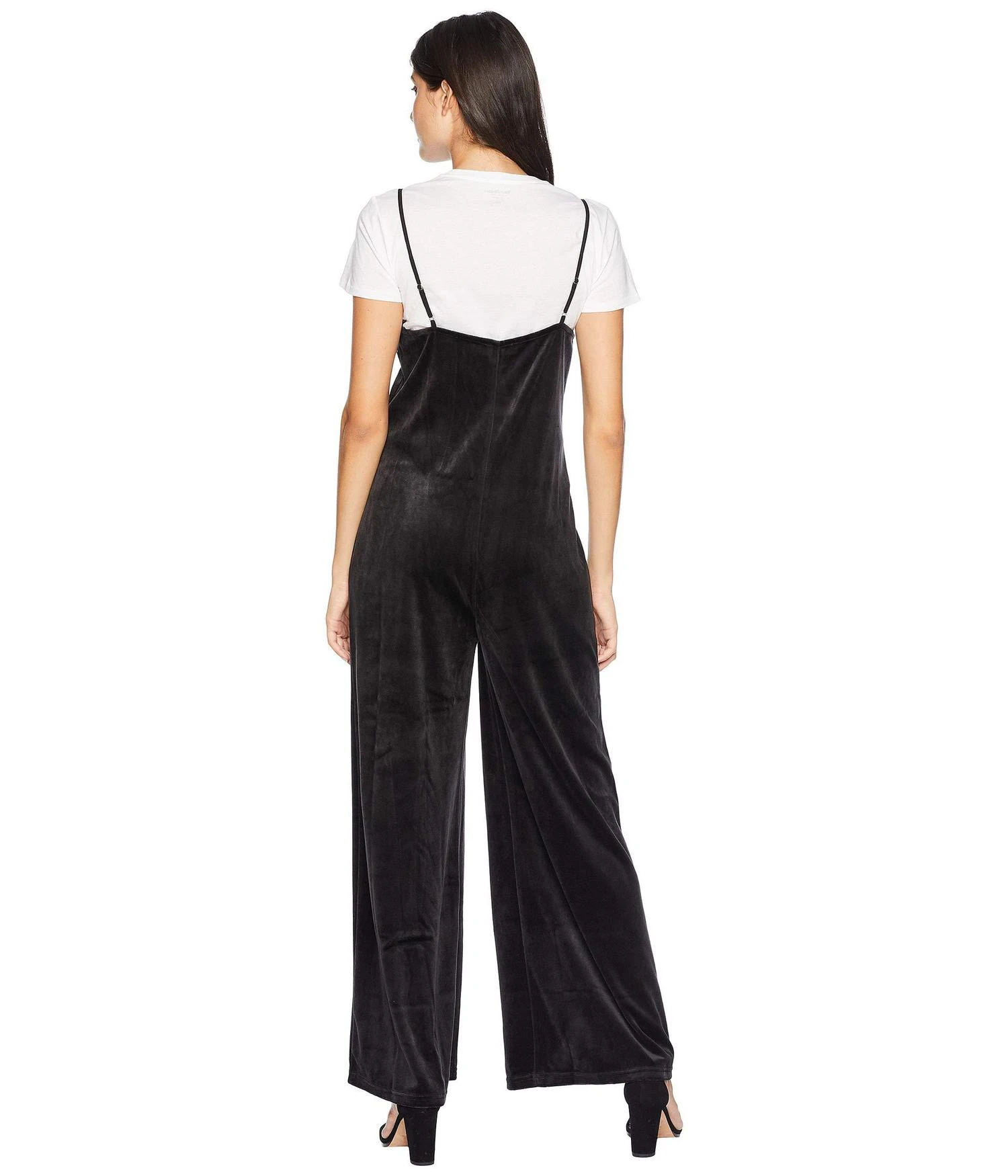 商品Juicy Couture|Track Lightweight Velour Wide Leg Romper with Tee,价格¥179,第3张图片详细描述