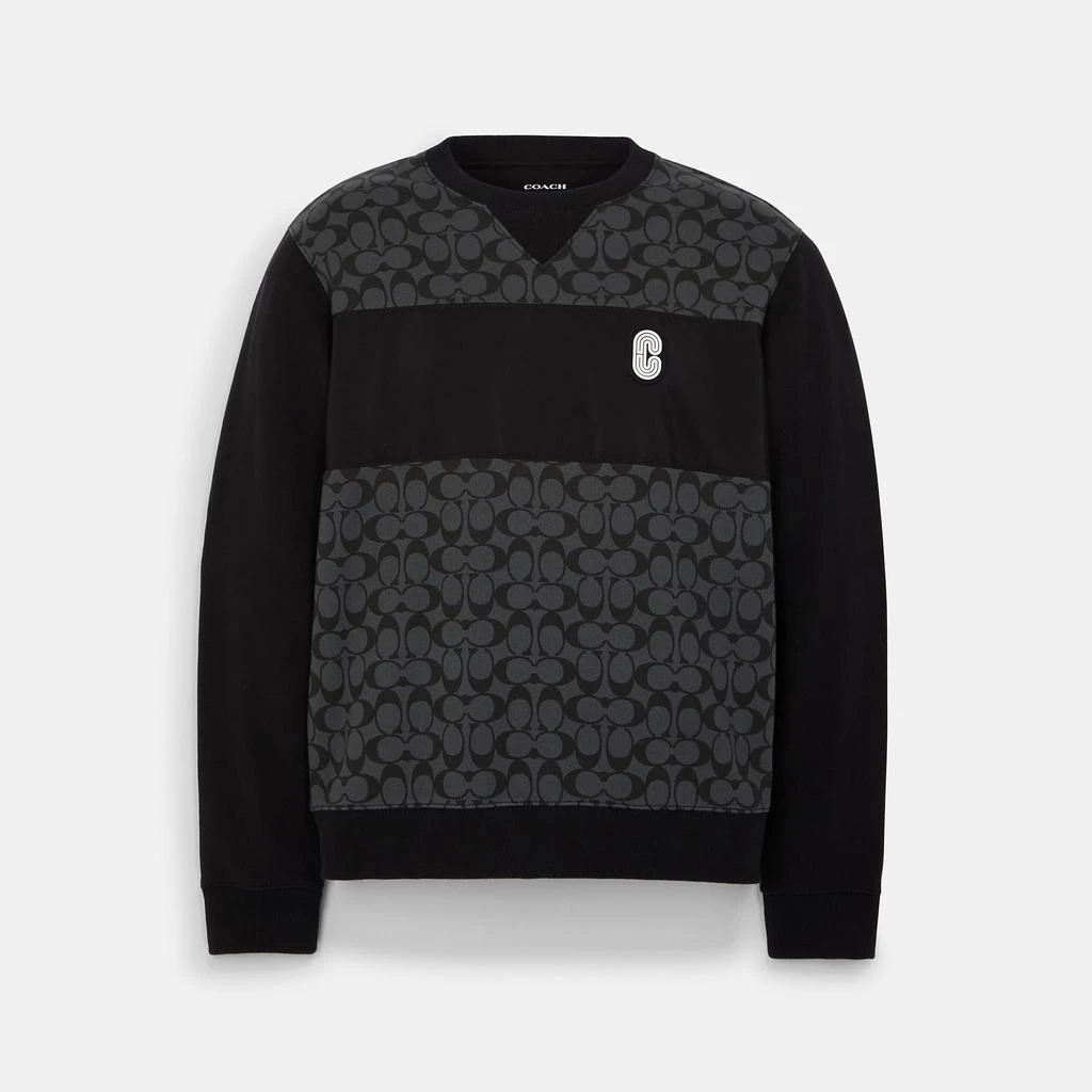 商品Coach|Coach Outlet Signature Crewneck Sweatshirt,价格¥795,第1张图片
