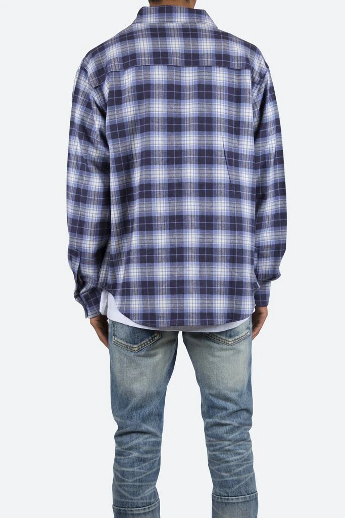 商品MNML|Metal Button Flannel - Blue/White,价格¥321,第4张图片详细描述