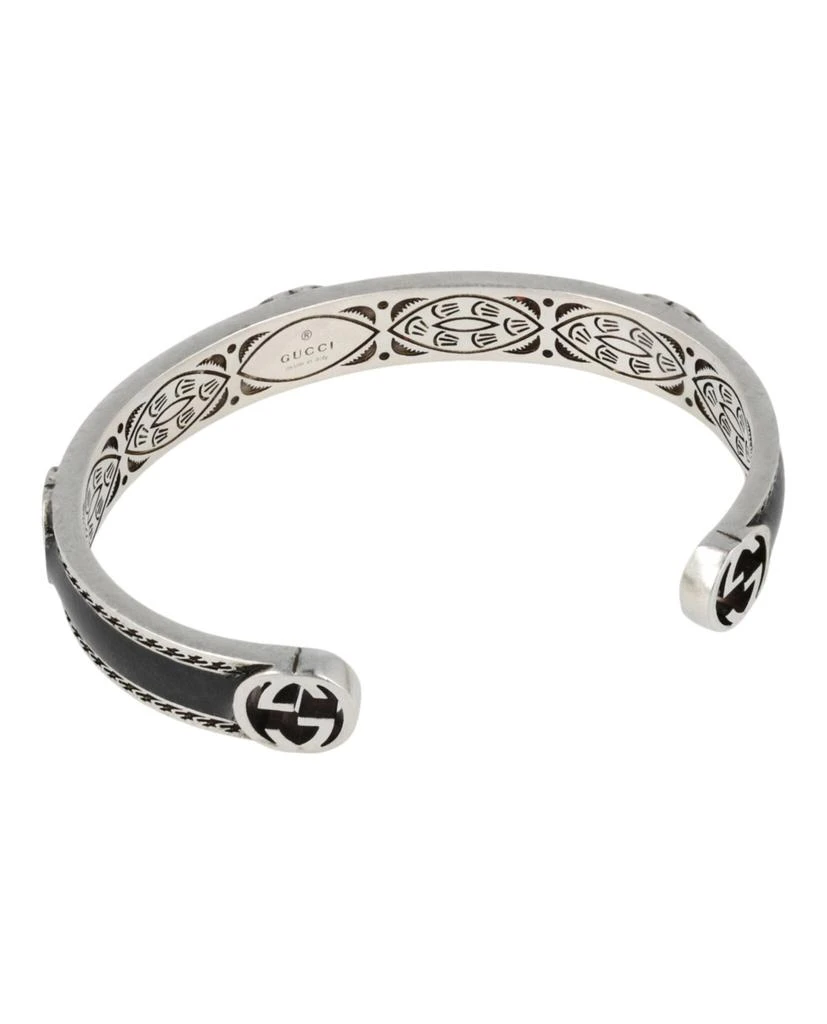 商品Gucci|Sterling Silver Interlocking G Bracelet,价格¥3501,第2张图片详细描述