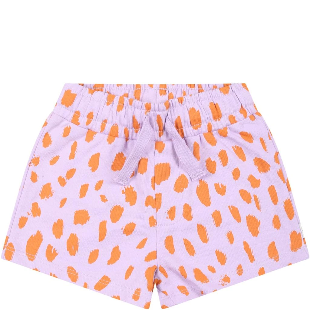 商品Stella McCartney|Purple Shorts For Baby Girl With Animal Print,价格¥537,第1张图片