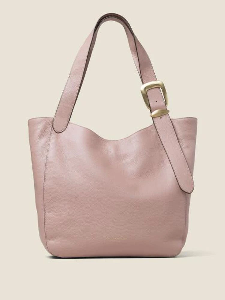 商品DKNY|Pebbled Leather Buckle Hobo,价格¥1283,第1张图片
