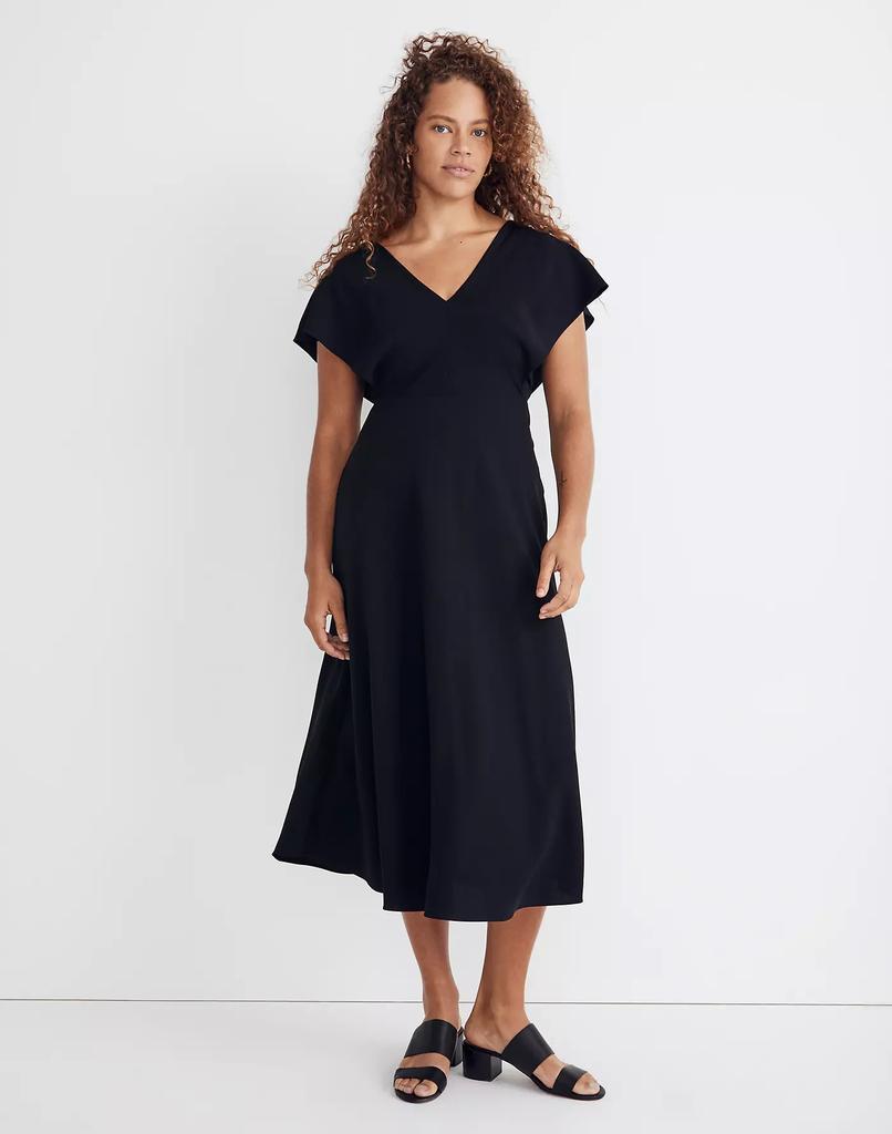 商品Madewell|Flutter-Sleeve Midi Dress,价格¥1006,第3张图片详细描述