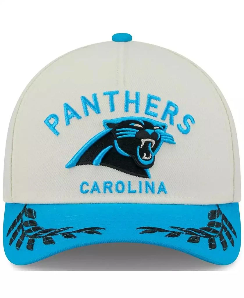 商品New Era|Men's Cream/Blue Carolina Panthers 2025 NFL Draft 9FORTY A-Frame M-Crown Adjustable Hat,价格¥268,第2张图片详细描述
