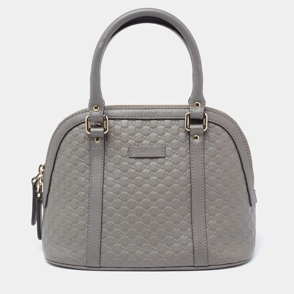 商品[二手商品] Gucci|Gucci Grey Microguccissima Leather Mini Dome Satchel,价格¥3867,第1张图片