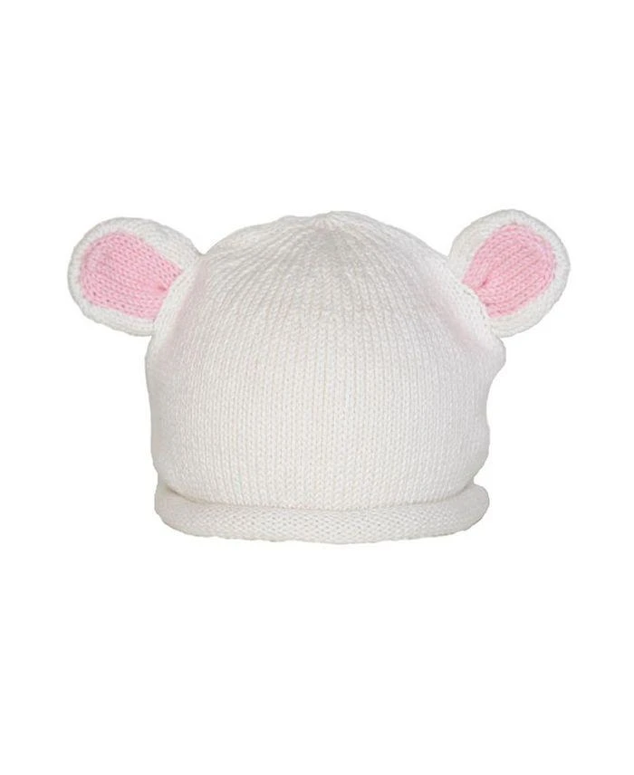 商品Melange Collection|Unisex Knit Cotton Polar Bear Baby Hat,价格¥195,第1张图片
