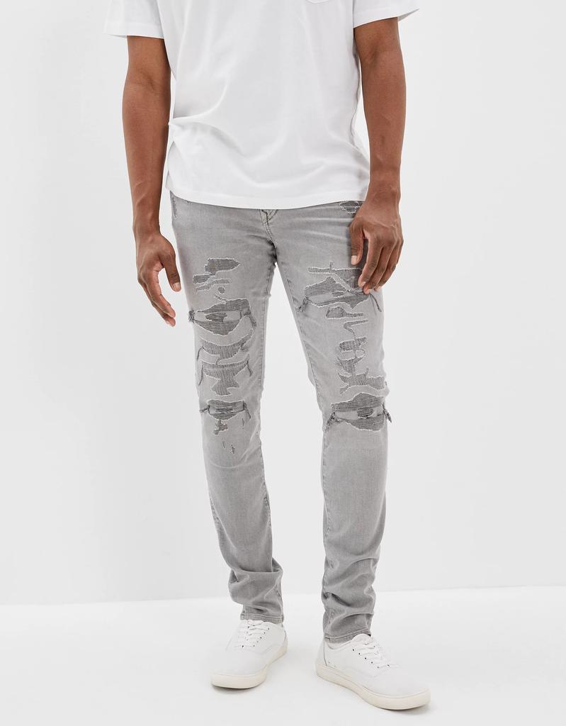 商品AE|AE AirFlex+ Patched Slim Jean,价格¥372,第1张图片