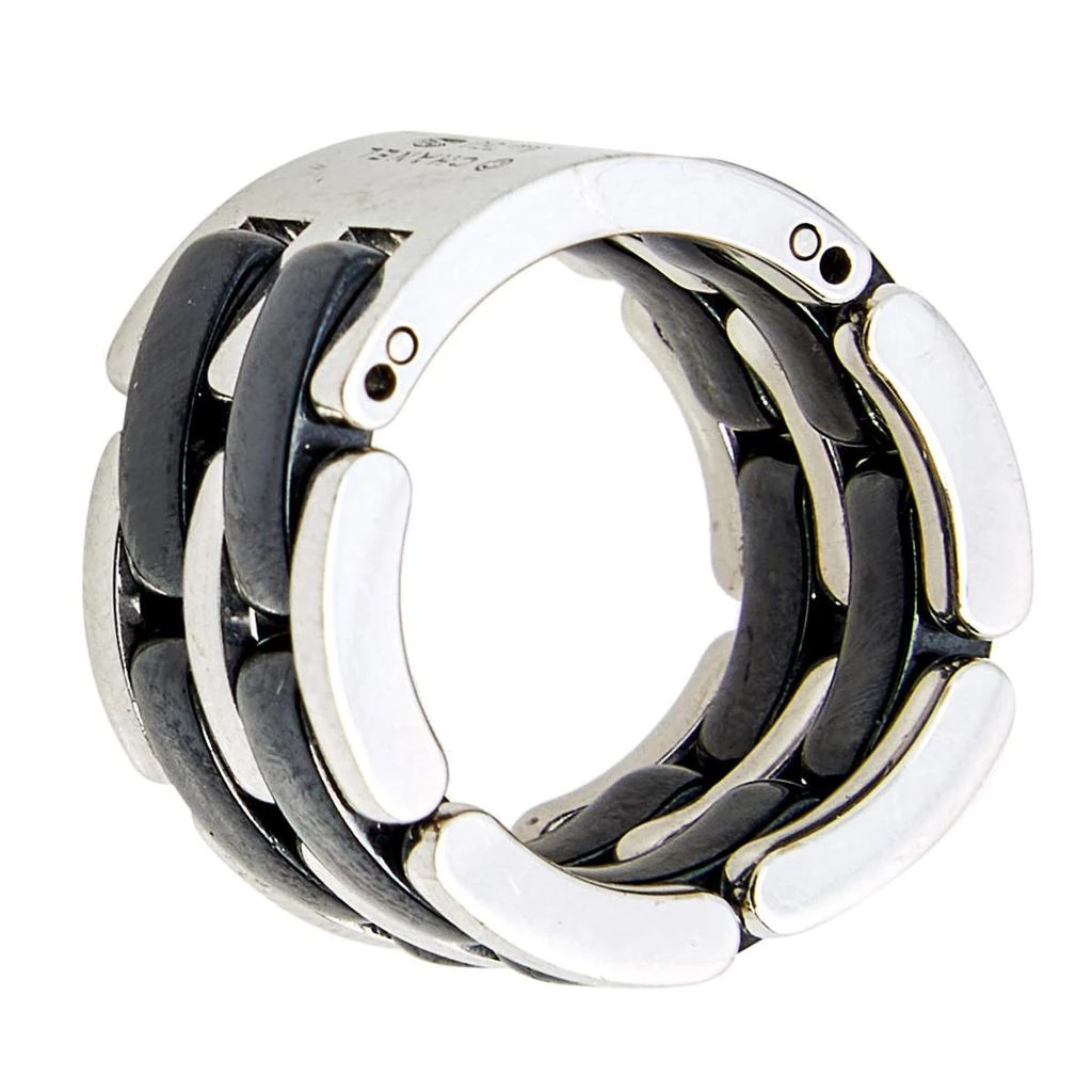商品[二手商品] Chanel|Chanel Ultra Black Ceramic 18k White Gold Band Ring Size 53,价格¥8648,第1张图片