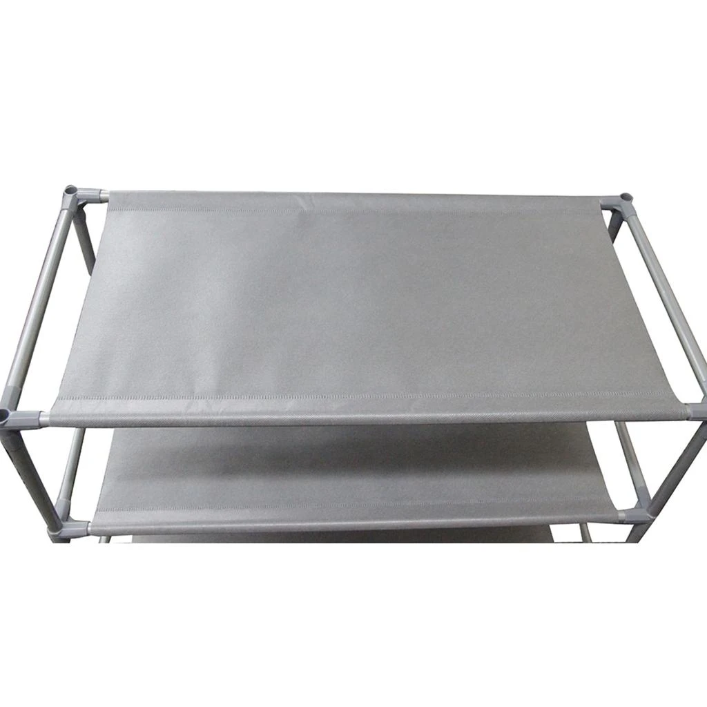 商品Home Basics|Home Basics 12 Pair Non-Woven Multi-Purpose Stackable Free-Standing Shoe Rack, Grey,价格¥135,第3张图片详细描述