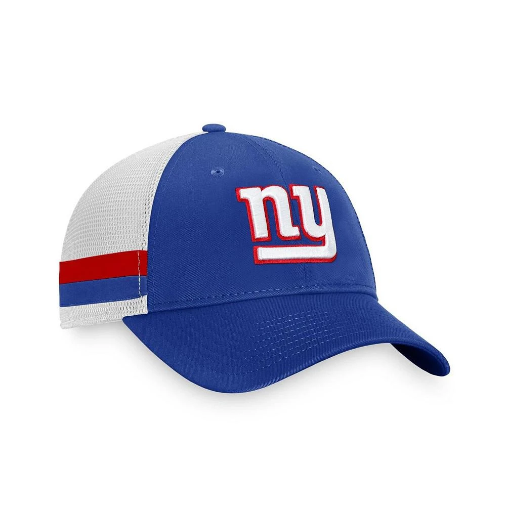 商品Fanatics|Men's Branded Royal, White New York Giants Iconic Team Stripe Trucker Snapback Hat,价格¥190,第3张图片详细描述