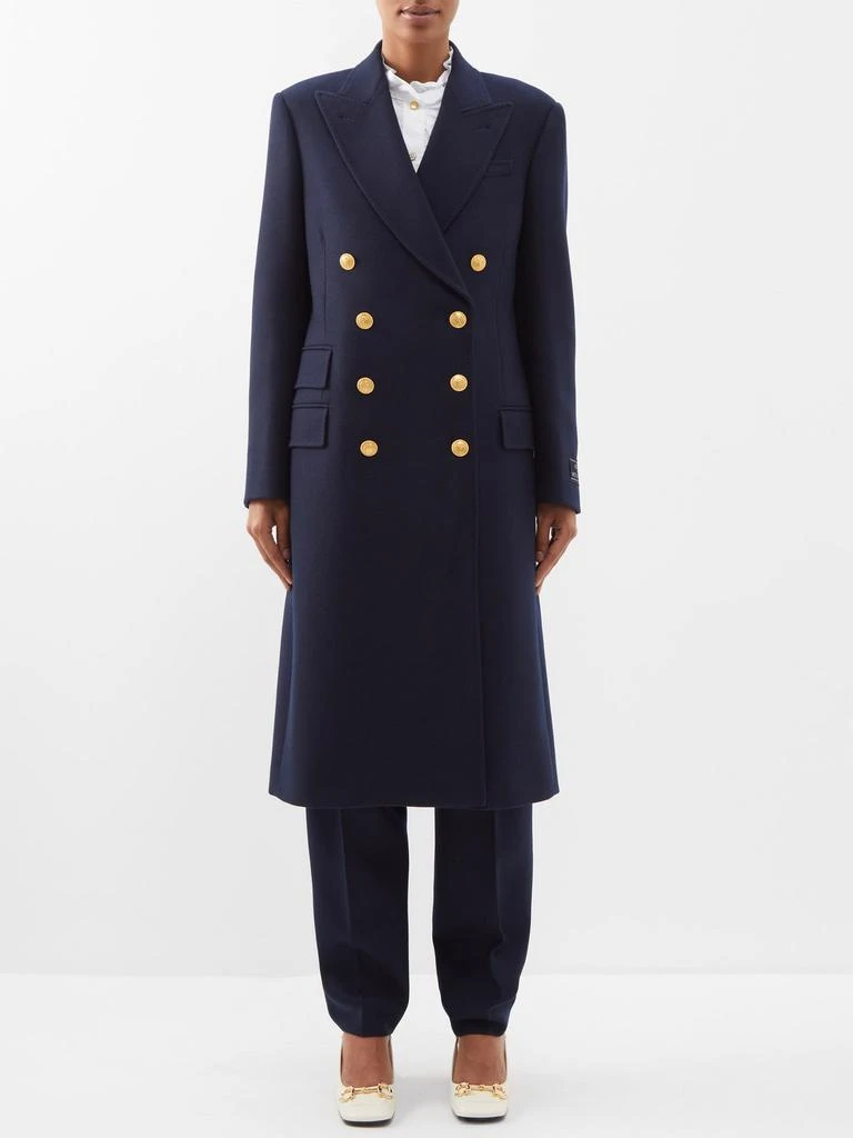 商品Gucci|Double-breasted cashmere-twill coat,价格¥38484,第1张图片