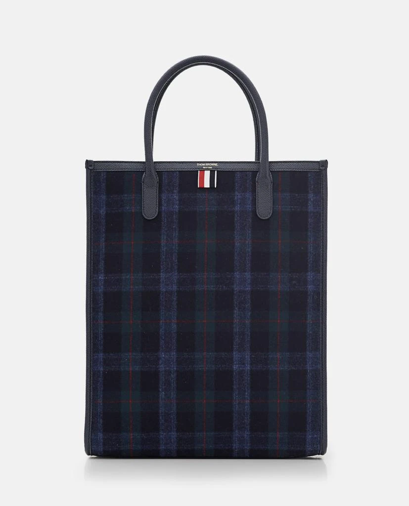 商品Thom Browne|Vertical Tote Bag In Tartan Flannel,价格¥7865,第1张图片