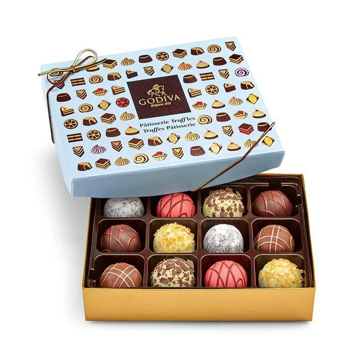 商品Godiva|Chocolatier Patisserie Dessert Truffle Gift Box, 12 Piece,价格¥224,第1张图片