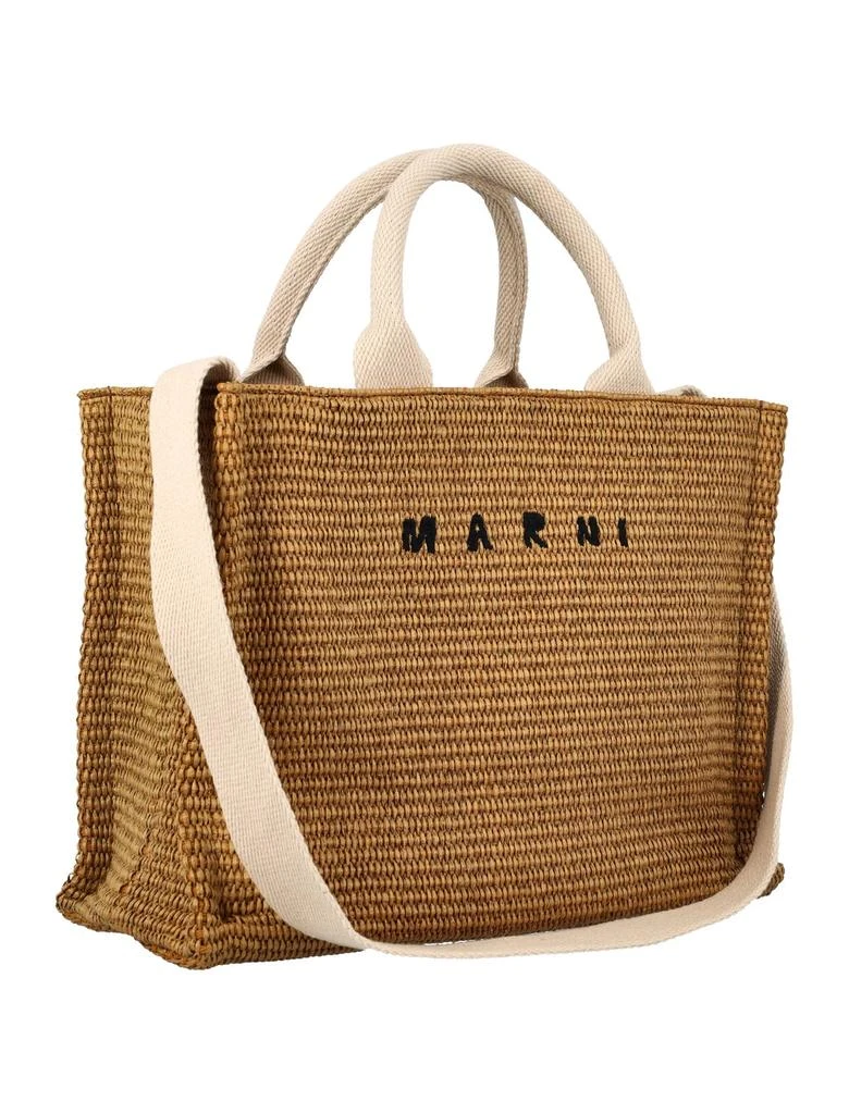 Marni Marni Tropicalia Logo Embroidered Small Tote Bag 3