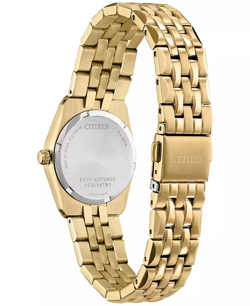 商品Citizen|Eco-Drive Women's Corso Diamond (1/10 ct. t.w.) Gold-Tone Stainless Steel Bracelet Watch 28mm,价格¥3290,第3张图片详细描述