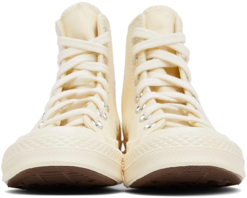 商品Comme des Garcons|Beige Converse Edition Half Heart Chuck 70 High Sneakers,价格¥1189,第2张图片详细描述