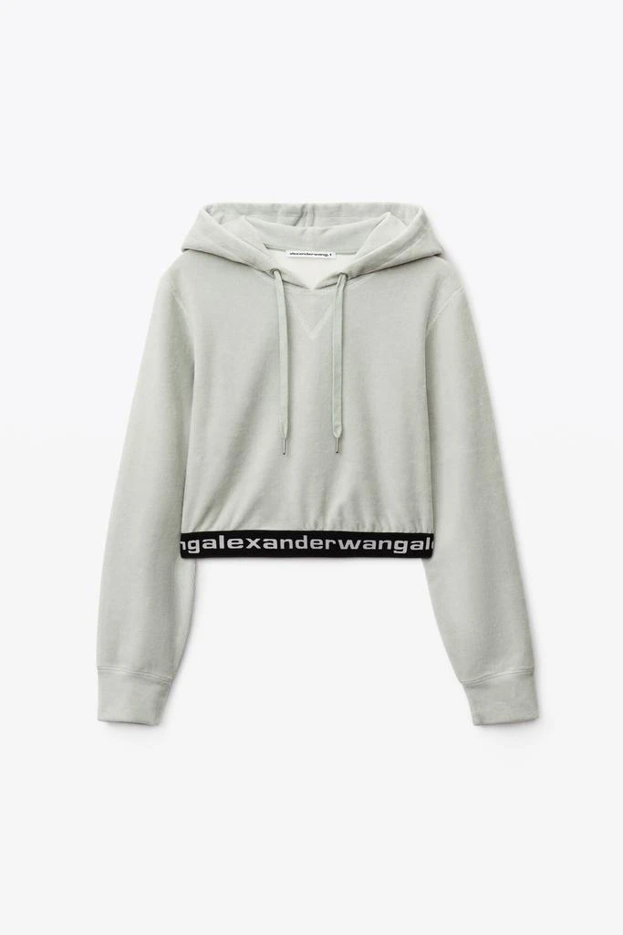 商品Alexander Wang|long-sleeve hoodie in stretch corduroy,价格¥1067,第2张图片详细描述