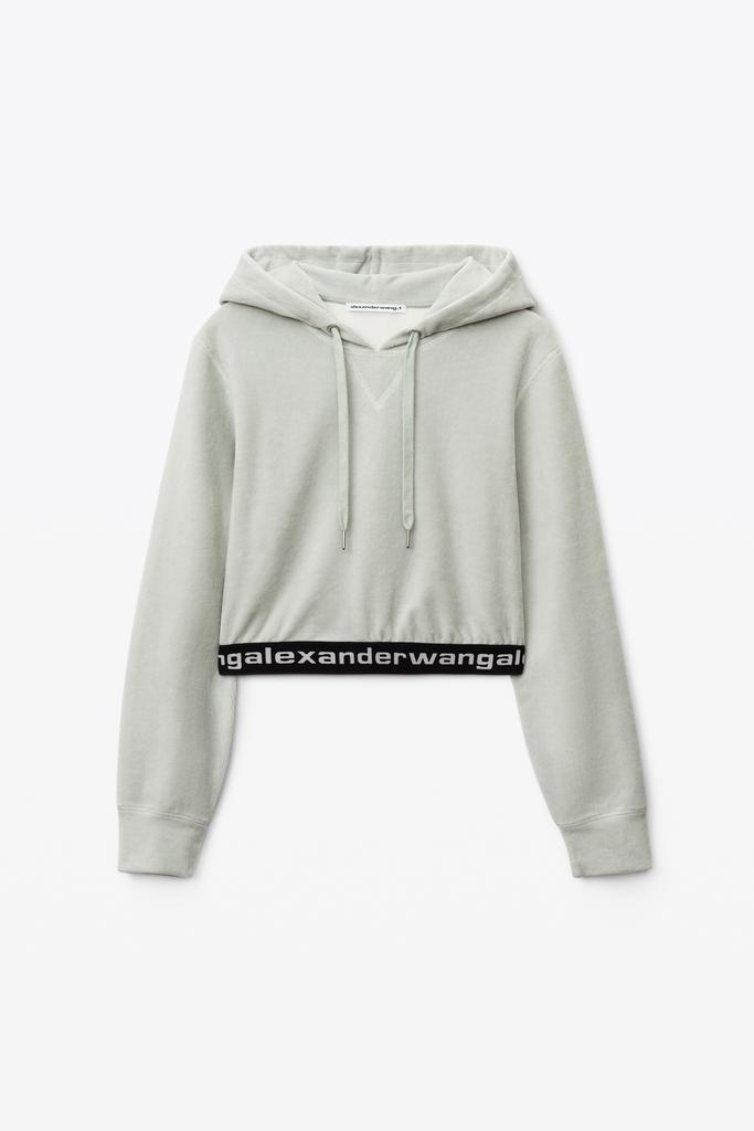 商品Alexander Wang|long-sleeve hoodie in stretch corduroy,价格¥1899,第4张图片详细描述