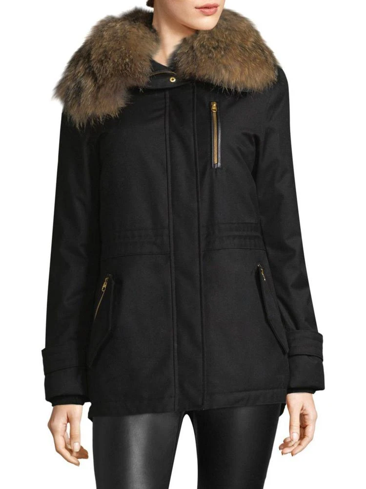 商品Mackage|Raccoon Fur Trim Twill Parka,价格¥3823,第1张图片