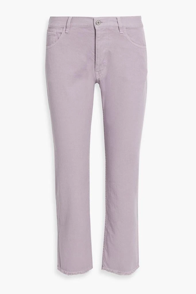 商品Nili Lotan|Frayed cotton-twill straight-leg pants,价格¥839,第1张图片