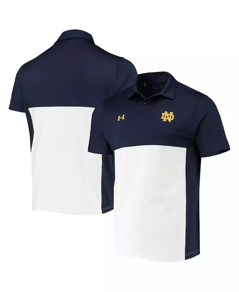 商品Under Armour|Men's Navy, White Notre Dame Fighting Irish 2022 Blocked Coaches Performance Polo Shirt,价格¥427,第2张图片详细描述