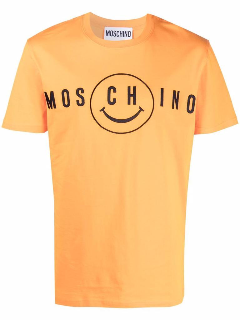 Moschino Men's Orange Cotton T-Shirt商品第1张图片规格展示