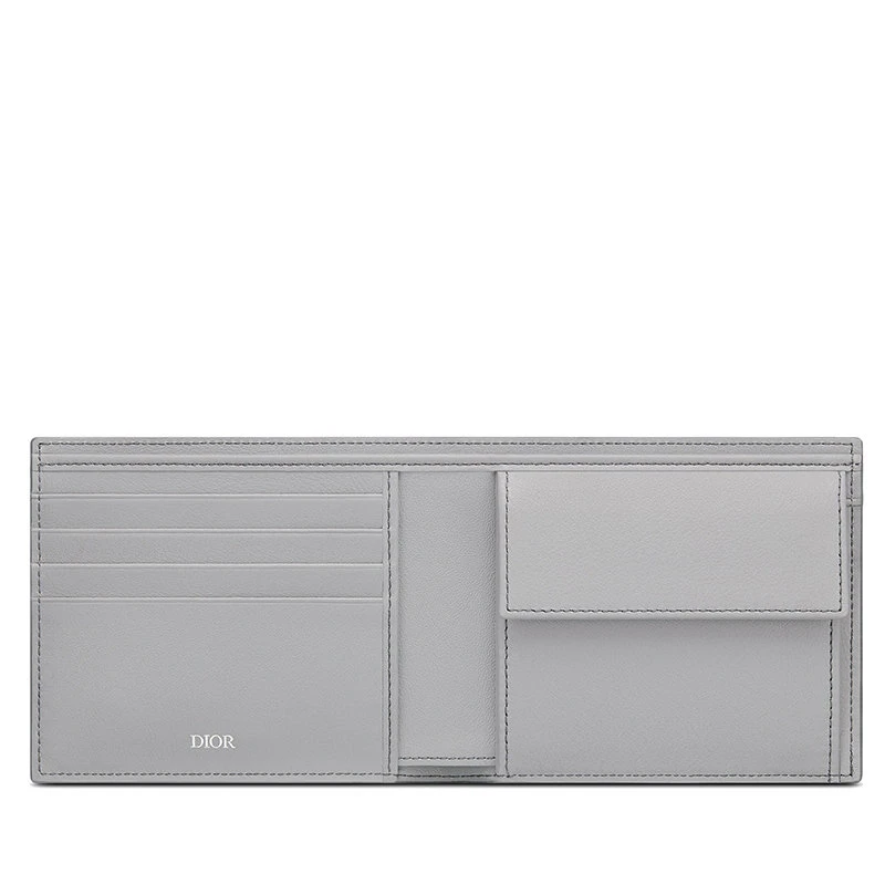 商品Dior|【预售3-7天】DIOR/迪奥 21春夏 穿孔工艺灰色Dior Oblique Galaxy 小牛皮皮夹钱包2ESBC027VPD_H860,价格¥4524,第4张图片详细描述