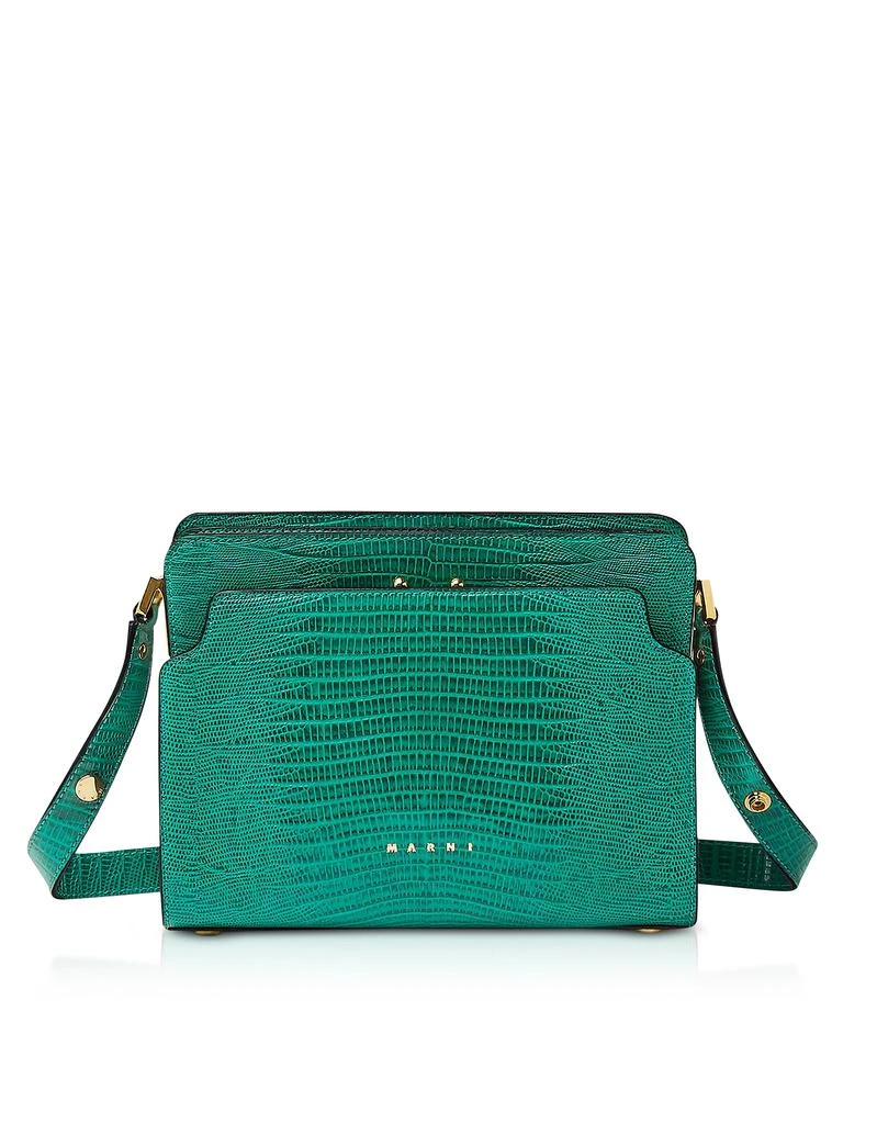 商品Marni|Jade Green Embossed Leather Shoulder Bag,价格¥12448,第1张图片